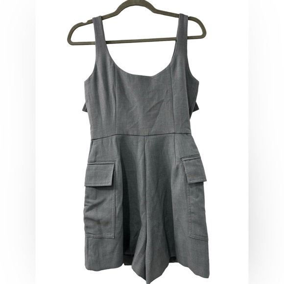 Anthropologie Re-Worked Blazer Romper Gray Size 0 - Picture 7 of 9